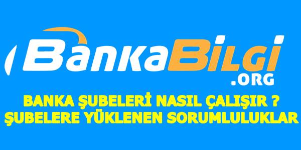 Banka şubeleri nasıl çalışır ve sorumlulukları nelerdir ?