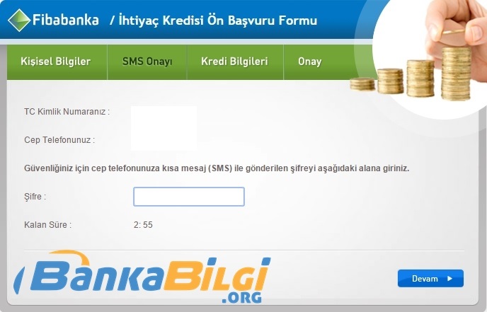 Fibabanka Kefilsiz İhtiyaç Kredsi Başvurusu www.bankabilgi.org