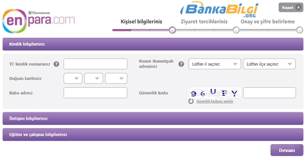 Enpara.com Hesabı Nasıl Açılır www.bankabilgi.org