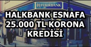 Halkbank Esnafa 25.000 TL Korona Kredisi